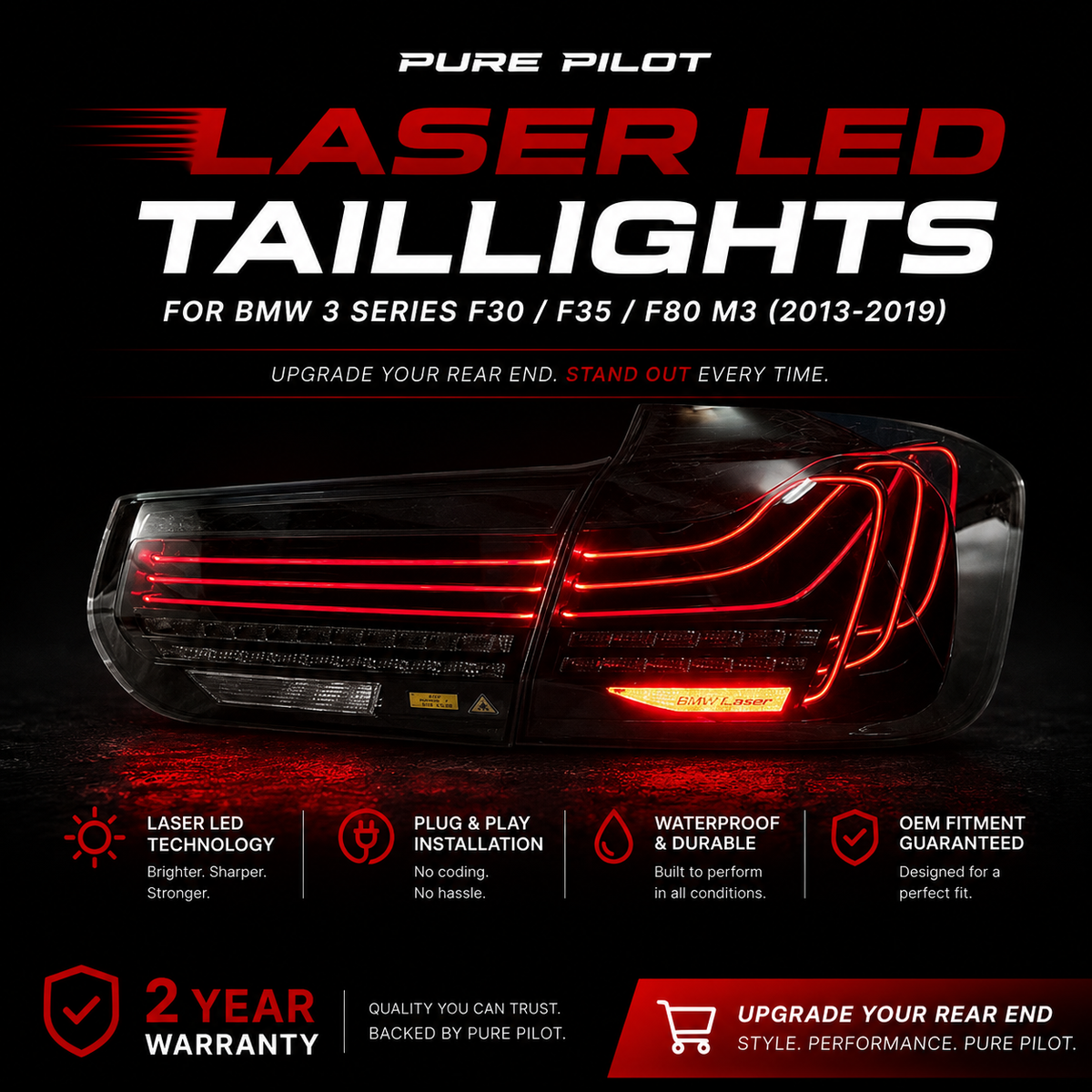 Laser Tail Lights 2013-2019 BMW 3 Series | F35 F30 F31 F80 M3